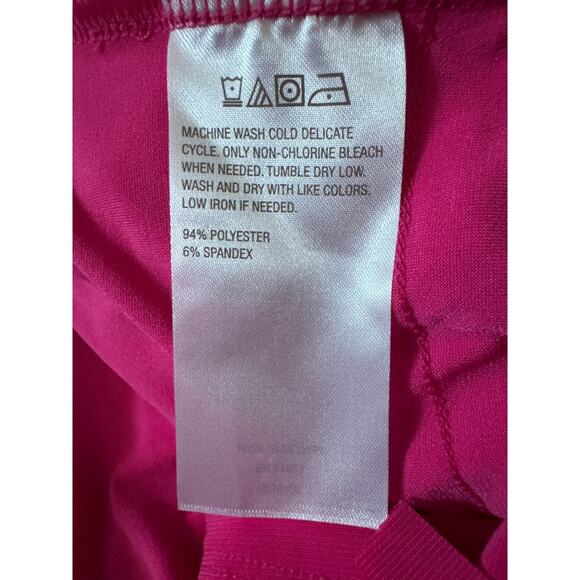 Attitudes by Renee Como Jersey Knit Fringe Cardigan Lipstick Pink X-Small NWT - Picture 13 of 15